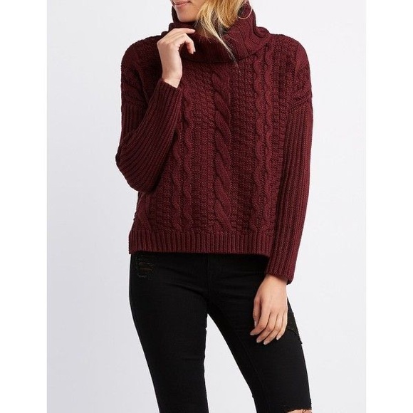 Charlotte Russe Maroon Sweater - Picture 1 of 6